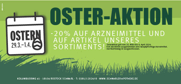 20% auf alle freiverkäuflichen Artikel