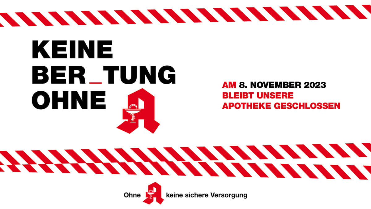 Apotheken und Arztpraxen bleiben zum Protesttag gegen die Politik von Karl Lauterbach am 8.11.2023 geschlossen.