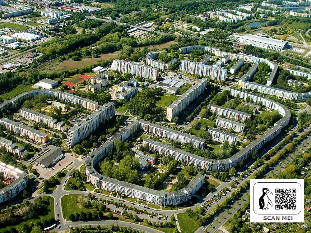 Hansestadt Rostock, Stadtteil Schmarl aus Südosten aufgenommen